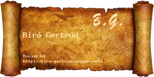 Biró Gertrúd névjegykártya