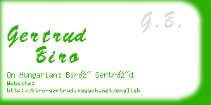 gertrud biro business card